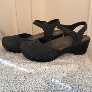 Dansko “blue jean” mules.  Great condition!